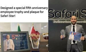 employee trophy and plaque