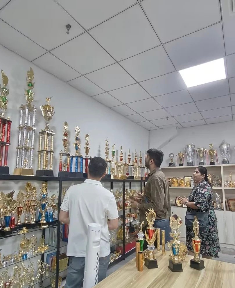 Plastic gold trophy