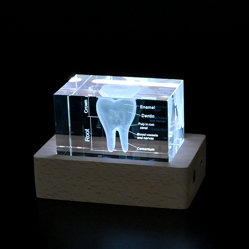 3d photo crystal with led light base​ 03