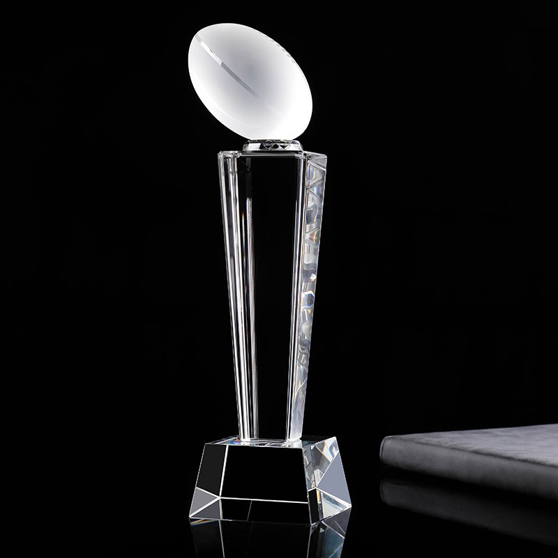 Crystal football trophy 6-1