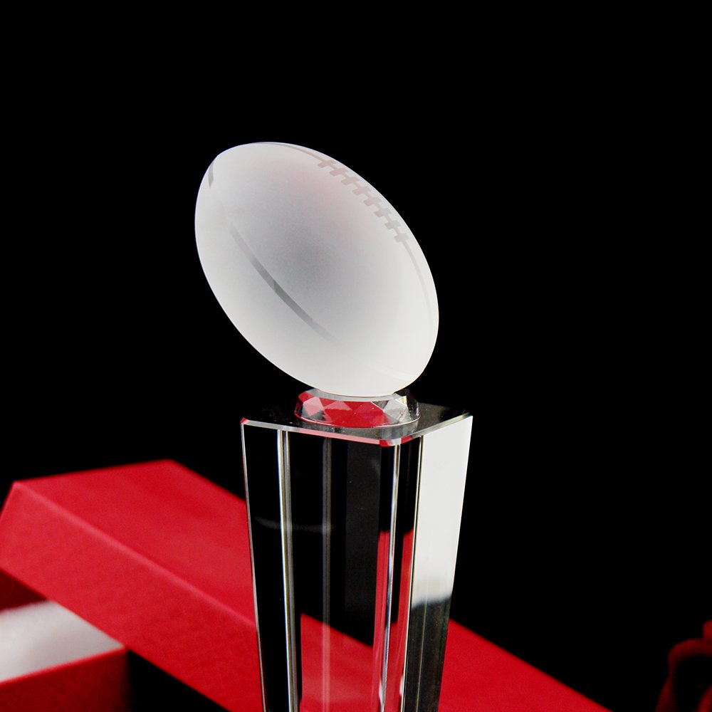Crystal football trophy 6-2
