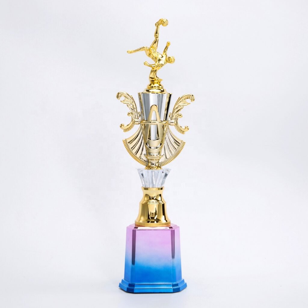 Plastic soccer trophy 02