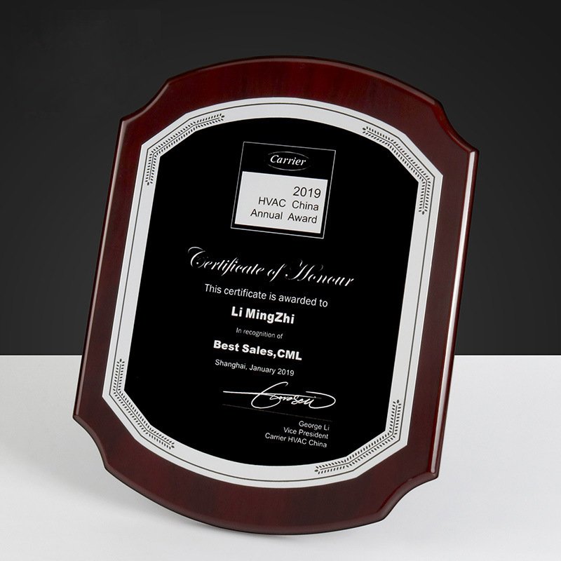 wood oval plaque​ 27-4