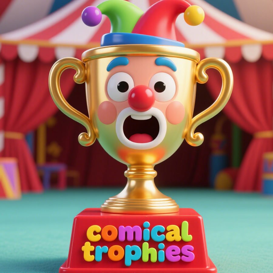comical trophies