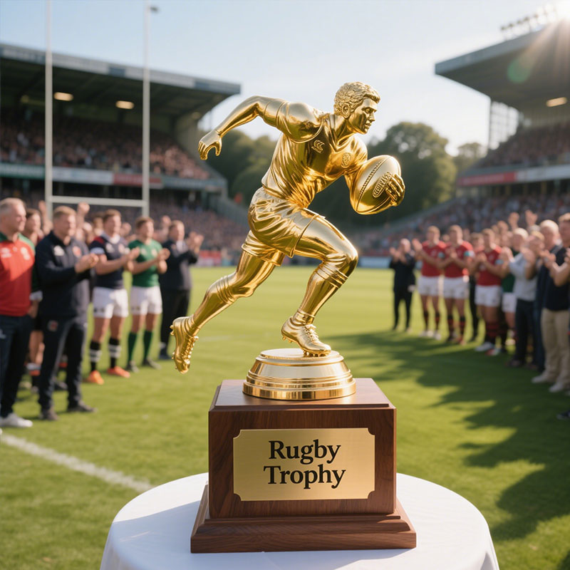 Trophée de football en cristal