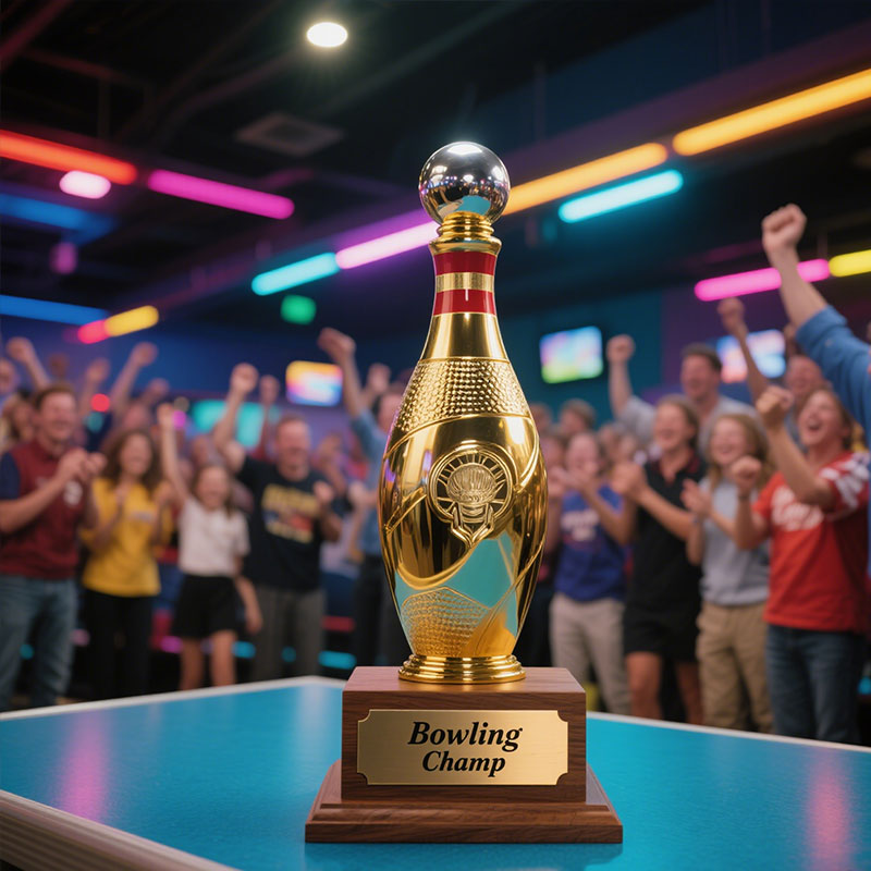 custom bowling trophy
