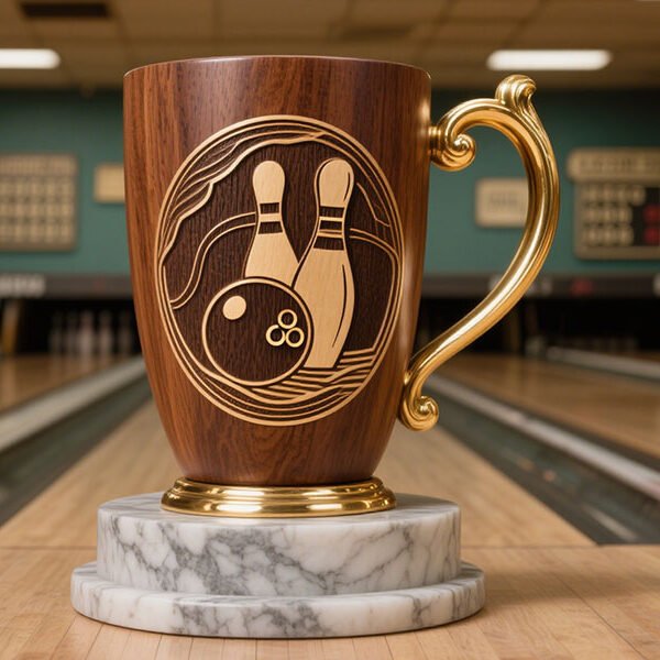 custom bowling trophy