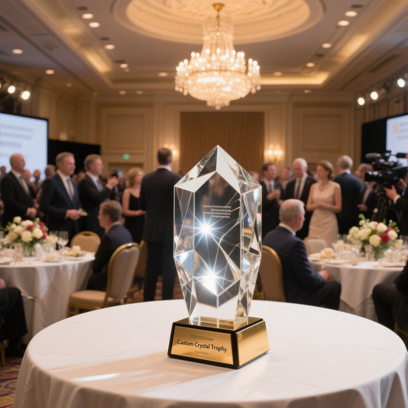 custom crystal trophy