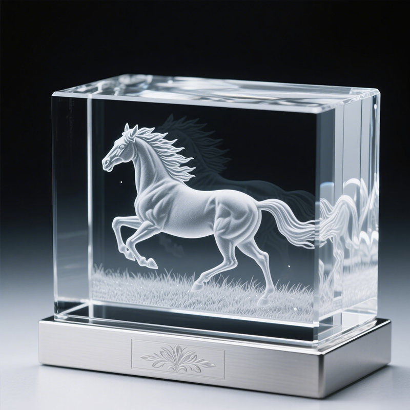 3D Crystal Horse Trophy2