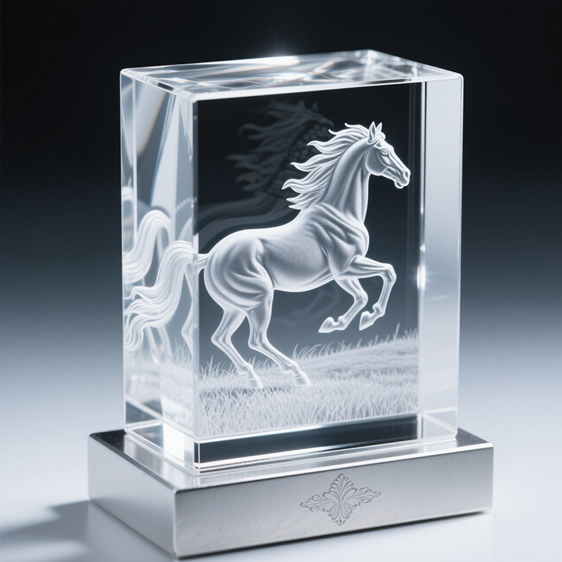 3D Crystal Horse Trophy3