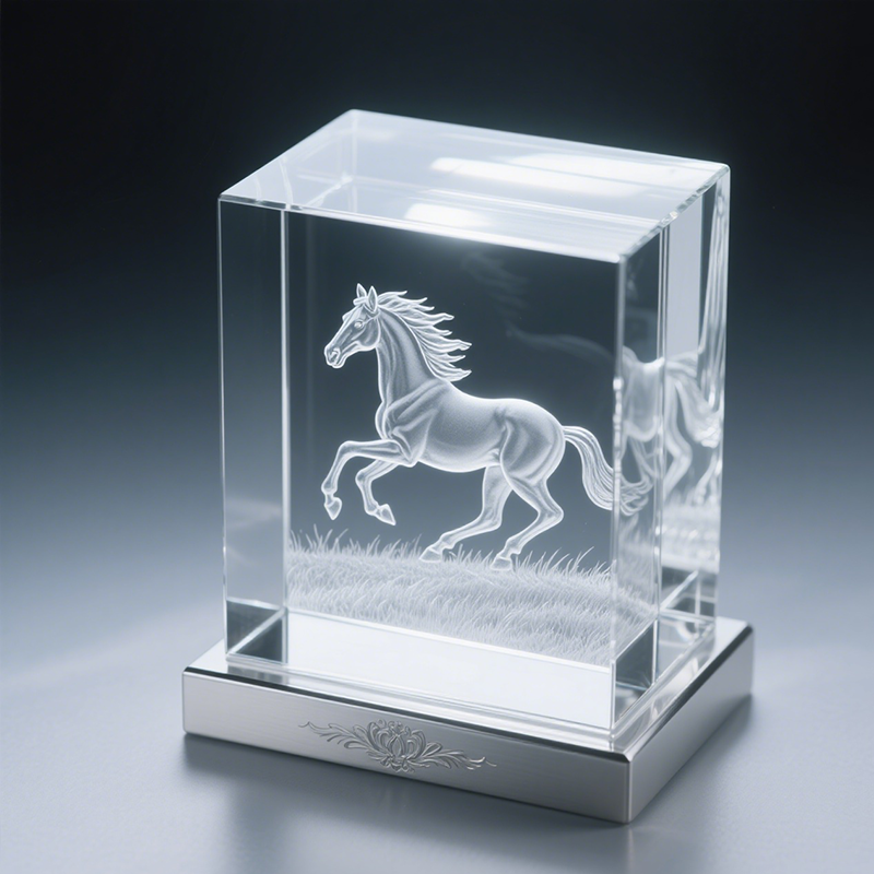 3D Crystal Horse Trophy4