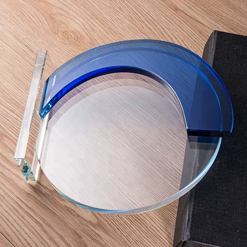 Blue glass trophy-03