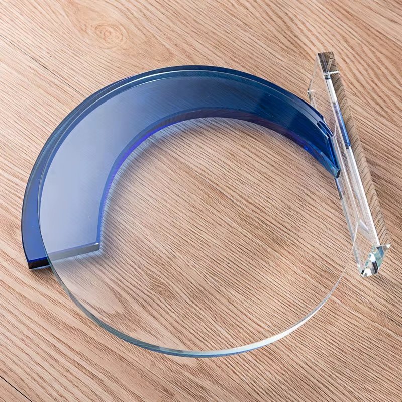 Blue glass trophy-04