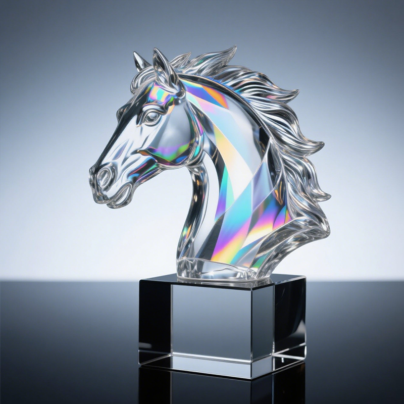 Crystal Horse Head Trophy1