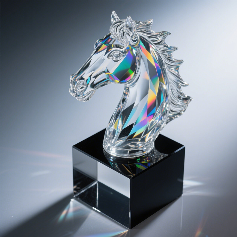 Crystal Horse Head Trophy2