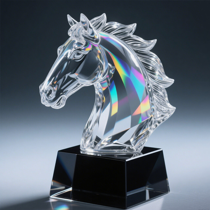 Crystal Horse Head Trophy3
