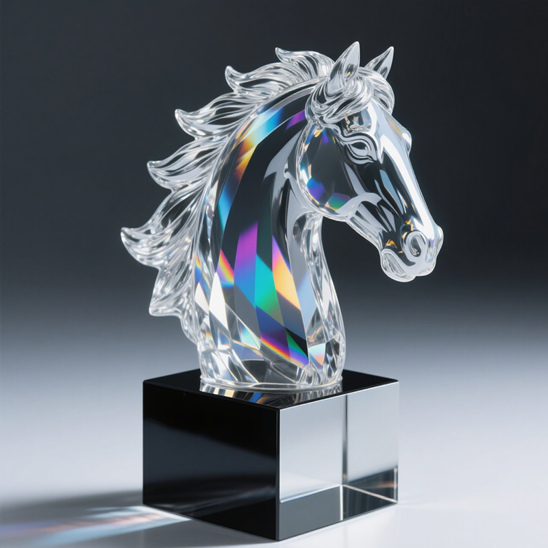 Crystal Horse Head Trophy4