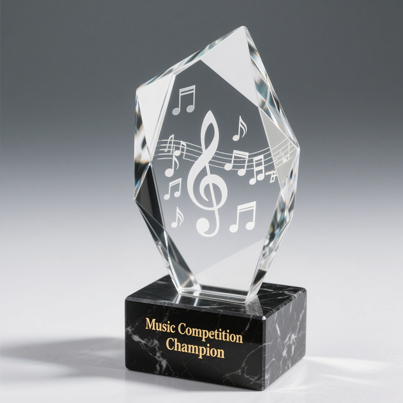 Crystal Musical Note Trophy2