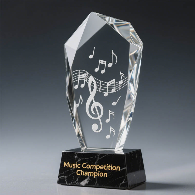 Crystal Musical Note Trophy3