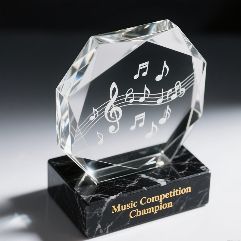 Crystal Musical Note Trophy4