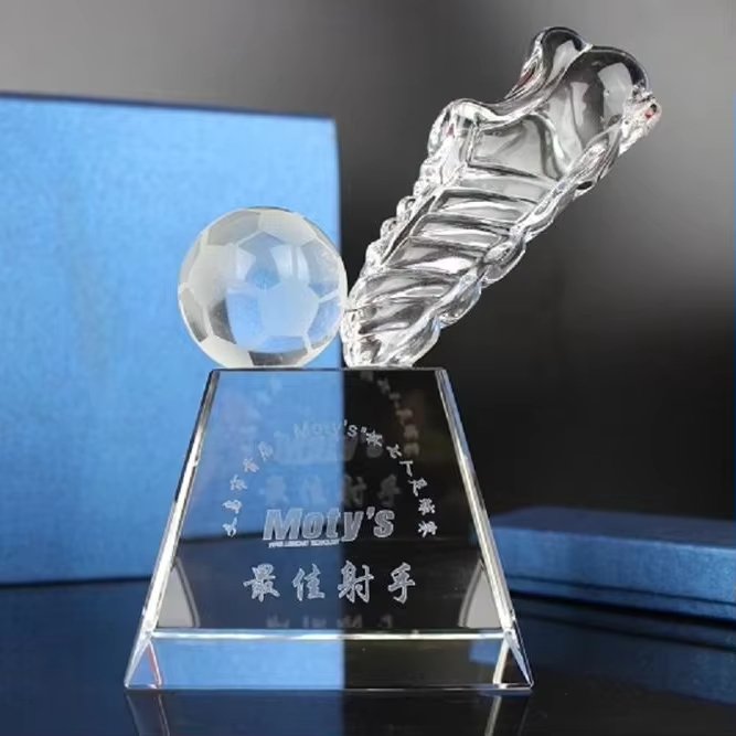 Crystal football boot trophy-05
