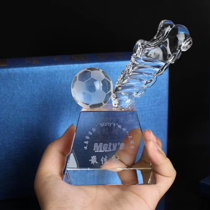 Crystal football boot trophy-07
