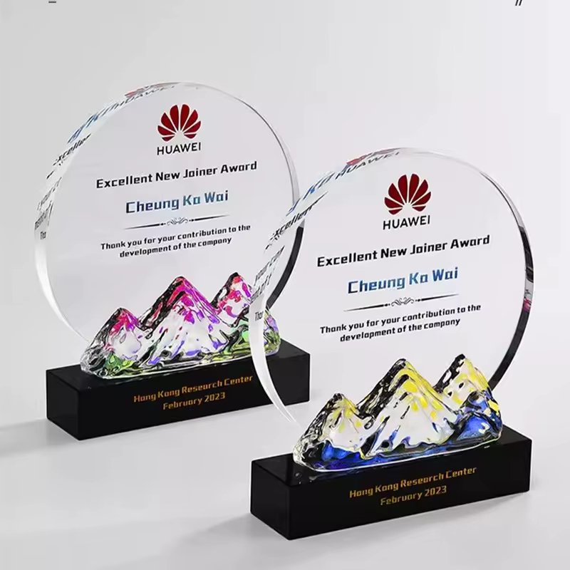 Custom round glass trophy-03