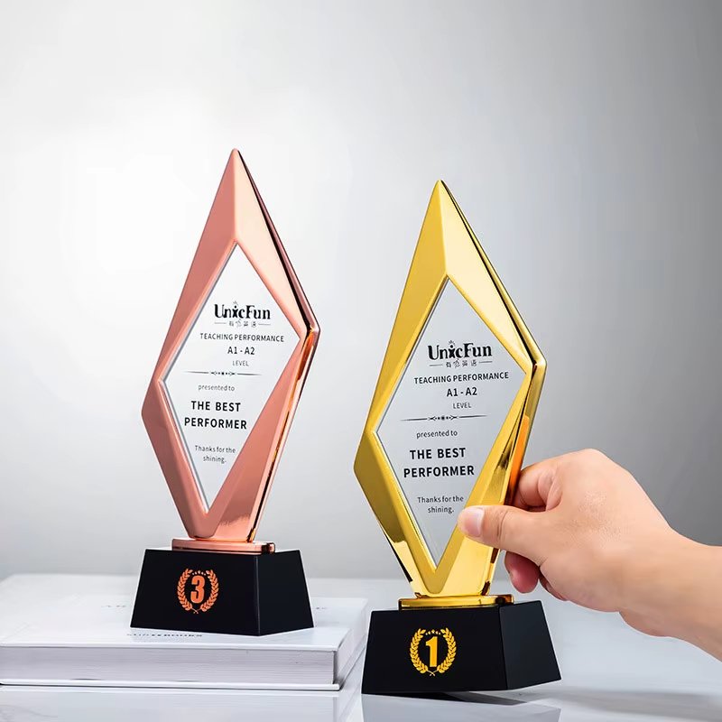 Diamond metal trophy-06