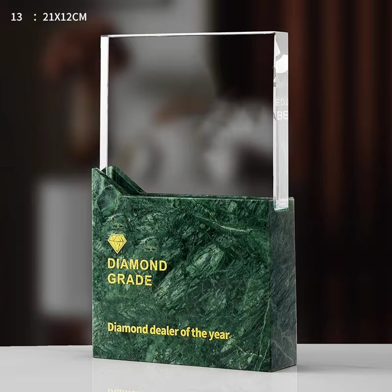 Marble crystal trophy-4