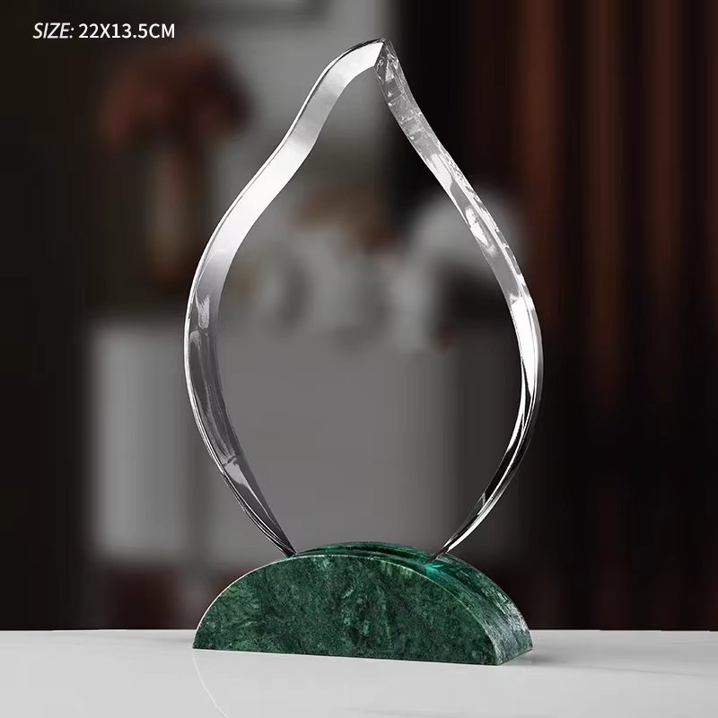 Marble crystal trophy-5
