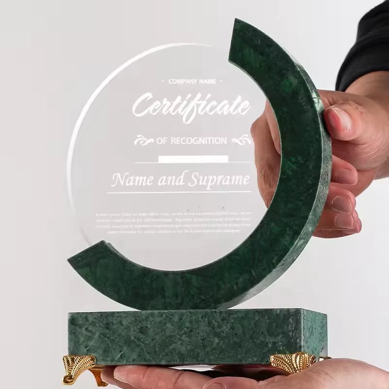 Round Marble Crystal Trophy-03