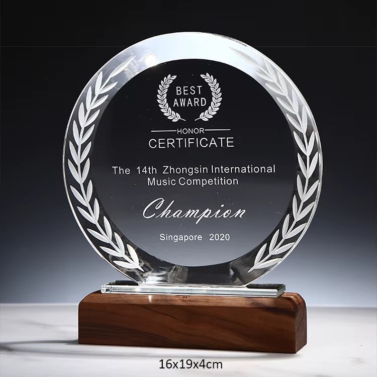 Round crystal plate trophy-02