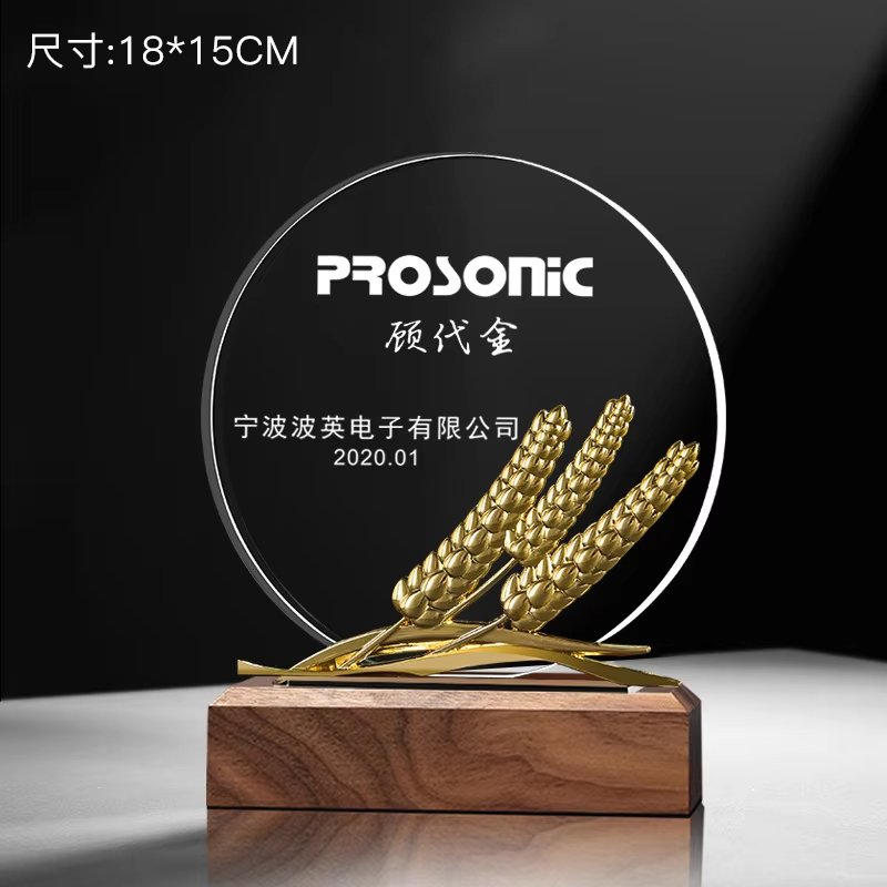 Round crystal plate trophy-03