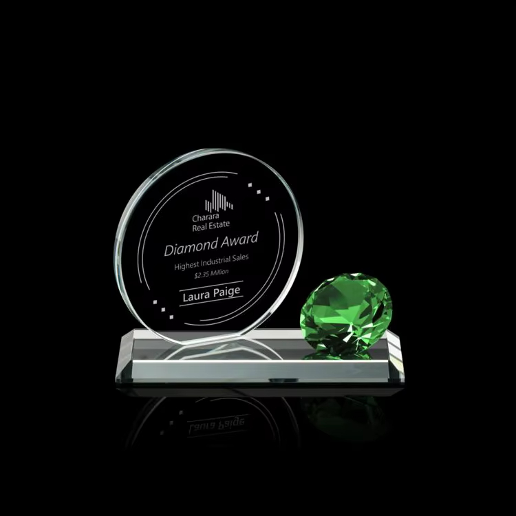 Round crystal plate trophy Manufacturer-3