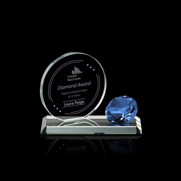 Round crystal plate trophy Manufacturer-5
