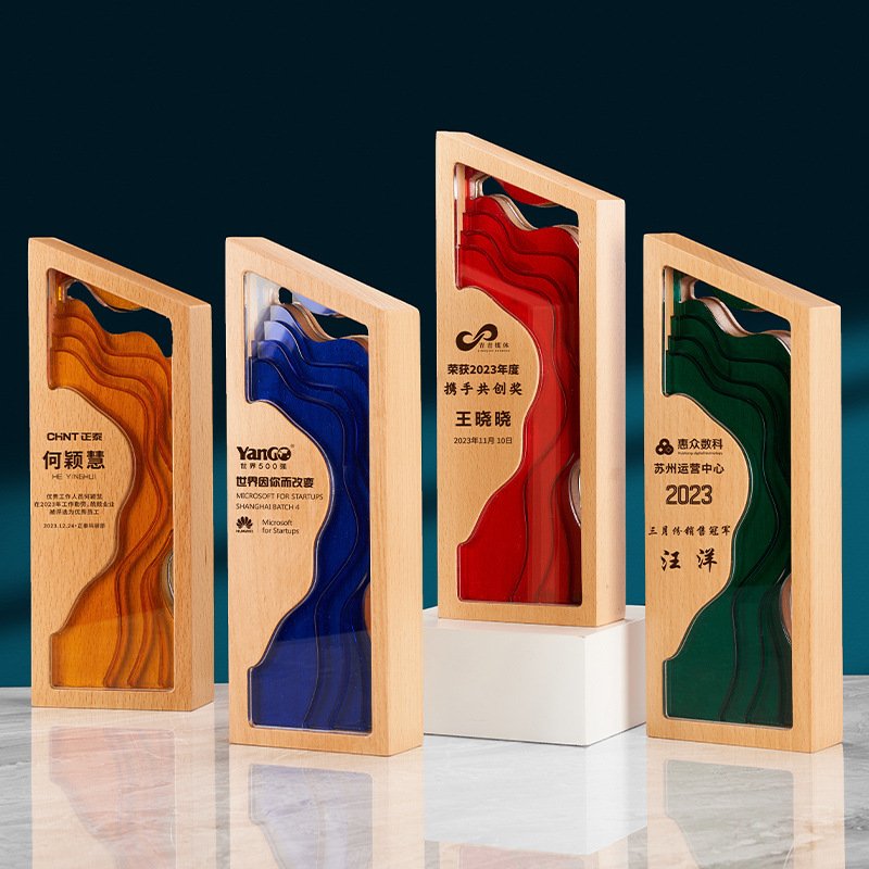Wood crystal dance competition trophies​ 01
