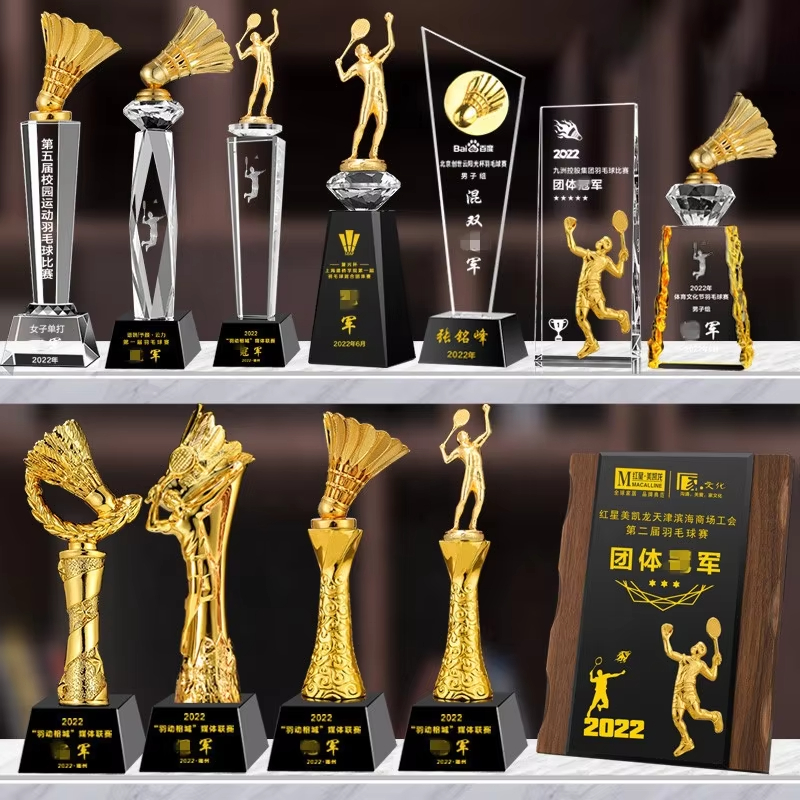 crystal badminton trophy​ 7-3