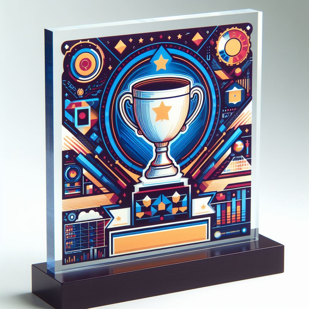 custom Acrylic fantasy football trophy​ 03