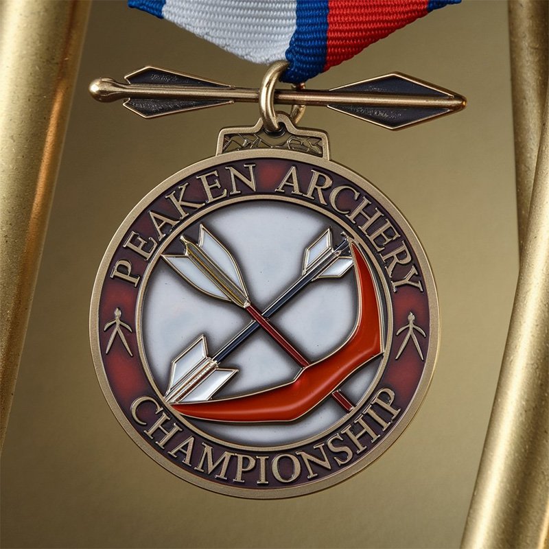 custom copper archery medals​ 8-1