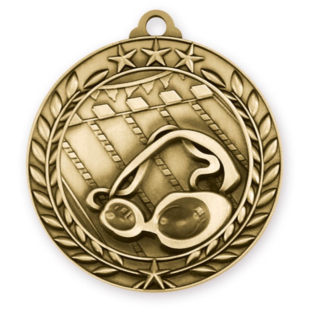 custom swimming gold medals​ 5-4