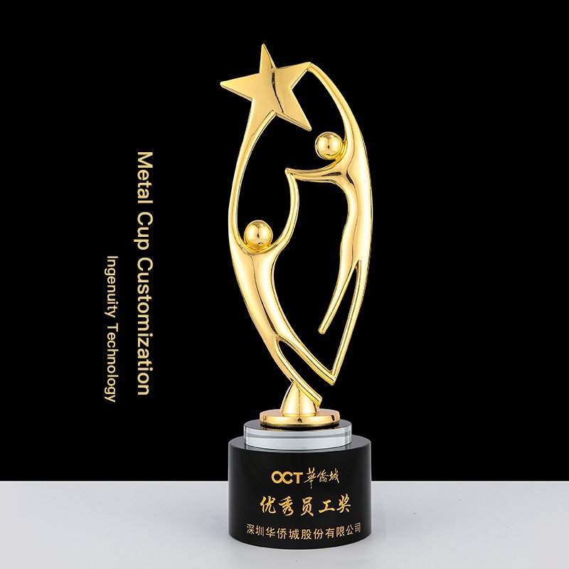 gold metal cup trophy​-01