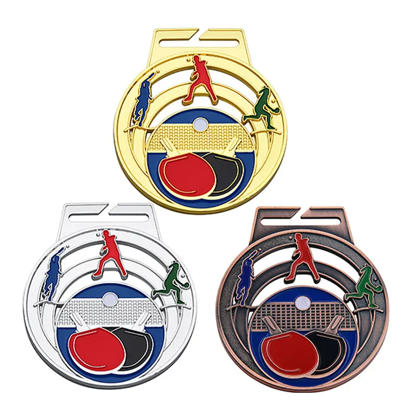 custom table tennis medals​ 6-2