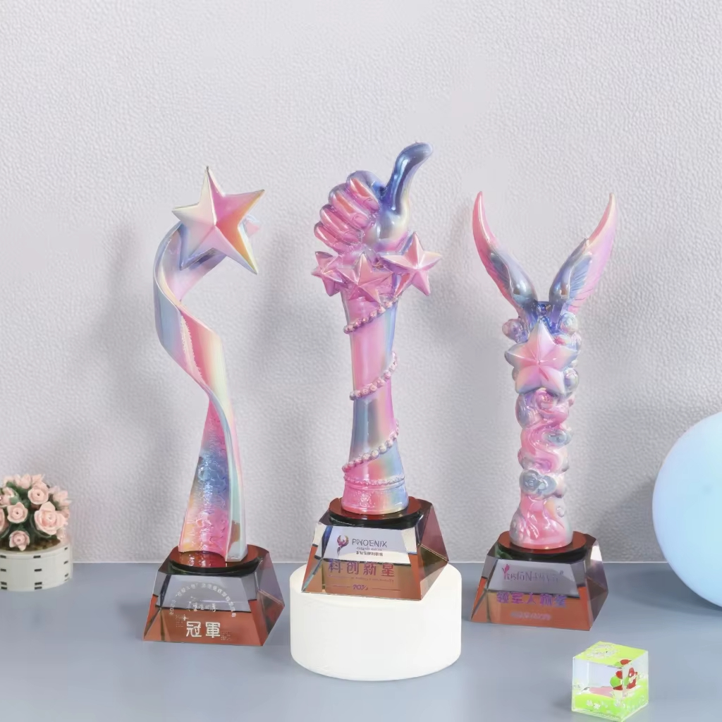 Color thumbs up trophy customization2