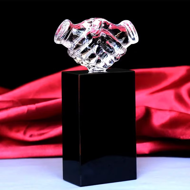 Crystal Handshake Trophy1
