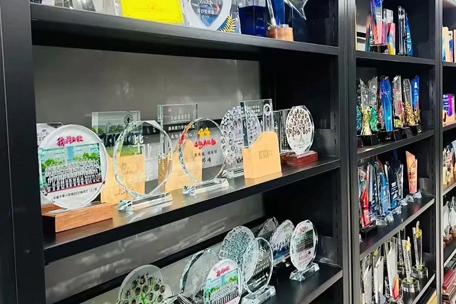 Employee crystal trophy