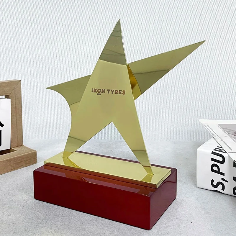 Gold Star Trophy Wood Base4