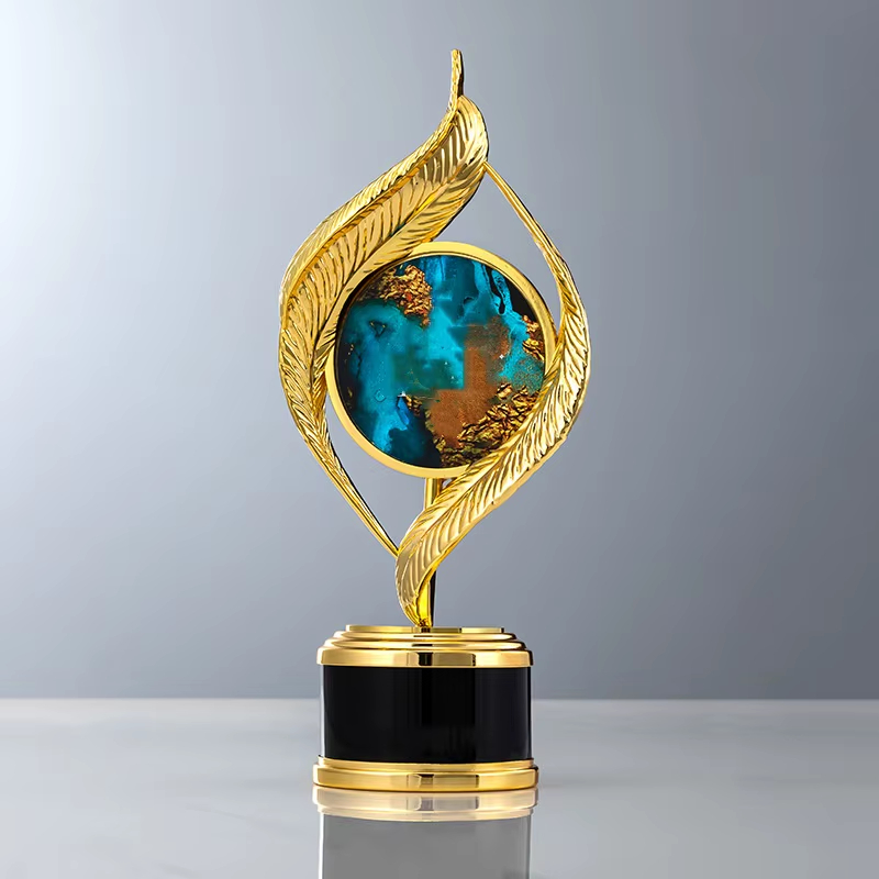 Luxury crystal metal trophy-05