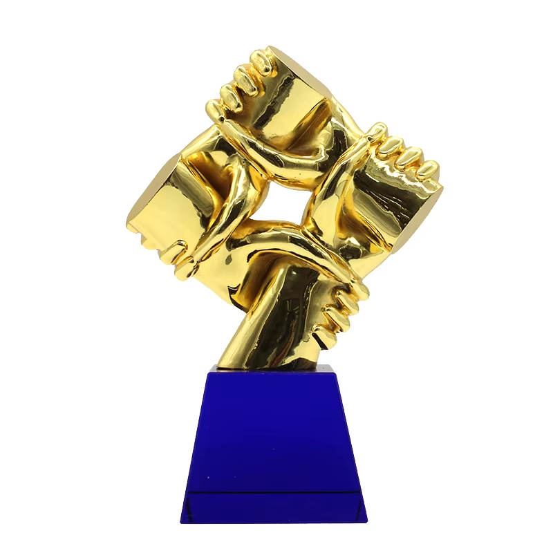 Resin Handshake Trophy3