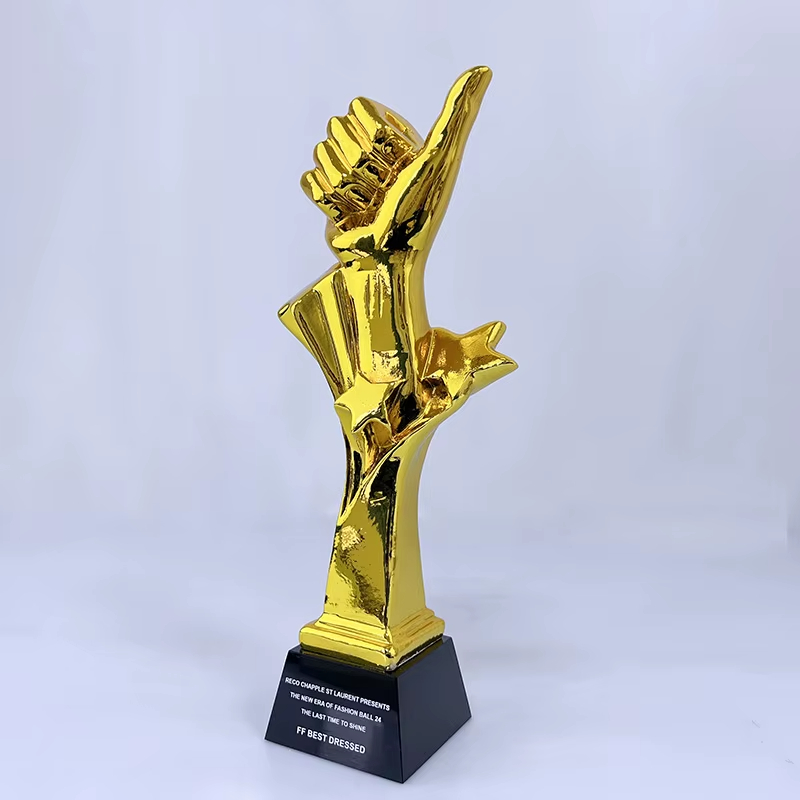 Resin thumbs up trophy4