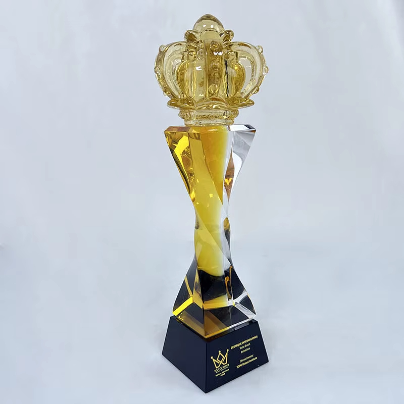 Two-color glass trophy2